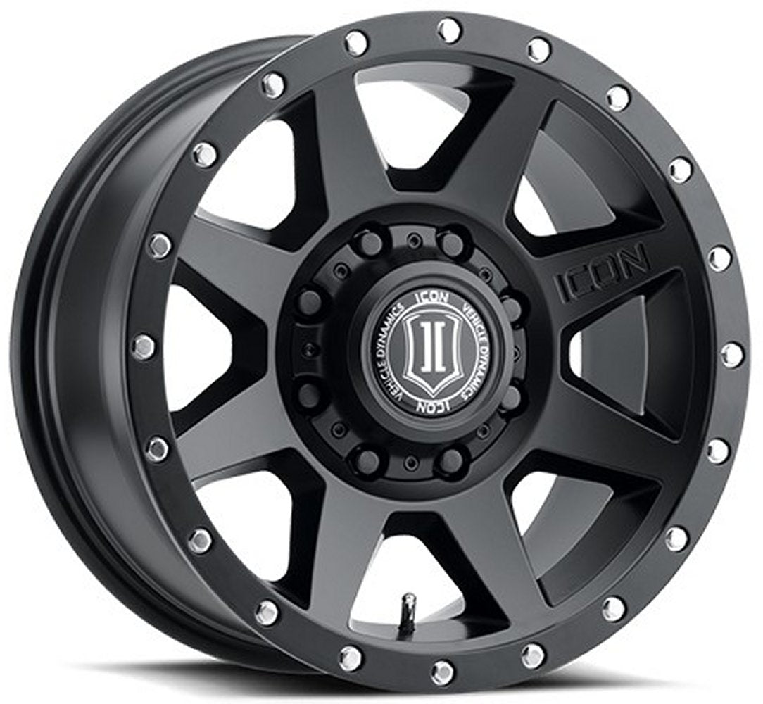 (Special Pricing) 20x9 ICON Rebound Satin Black (8 Lug) 8x180 12mm - Flex Offroad