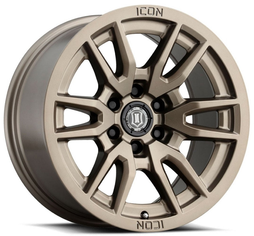 (Special Pricing) 17x8.5 ICON Vector 6 Bronze 6x120 0mm - Flex Offroad