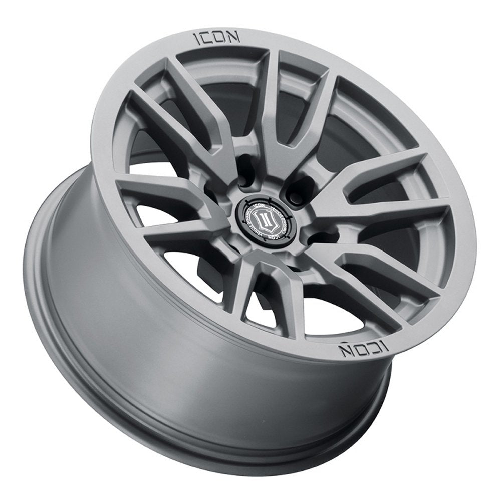 (Special Pricing) 17x8.5 ICON Vector 6 Titanium 6x5.5/139.7 25mm - Flex Offroad