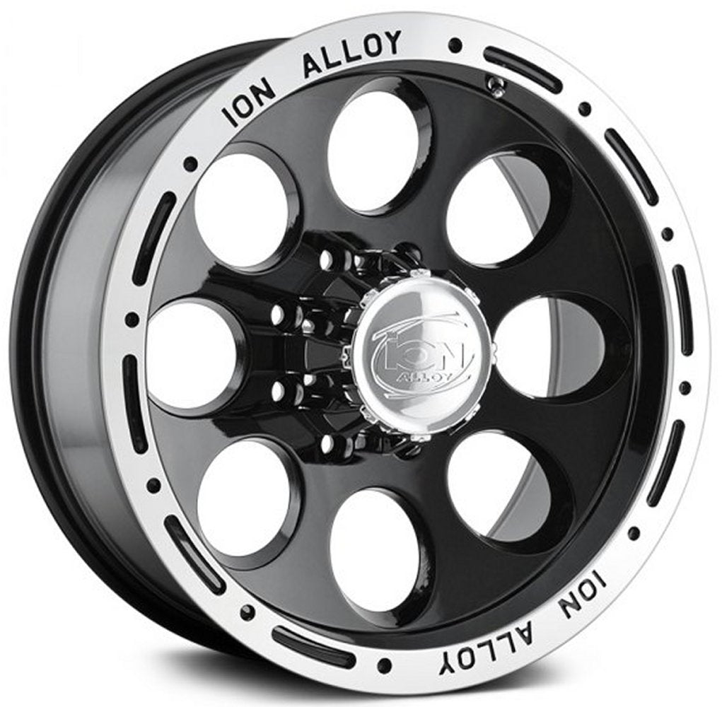 17x9 ION Alloy 174 Gloss Black w/ Machined Lip 8x6.5/165 0mm - Flex Offroad