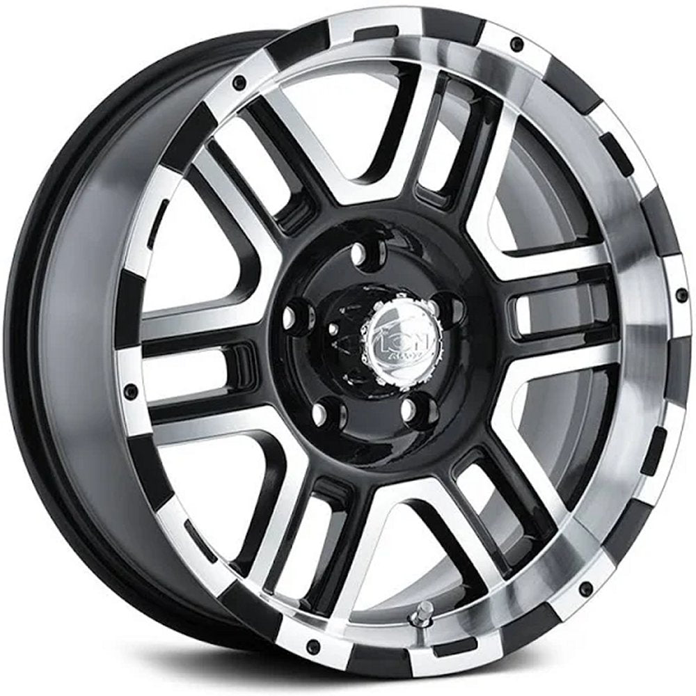 (Clearance - No Returns) 16x8 ION Alloy 179 Satin Black w/ Machined Face & Lip 5x4.5/114.3 10mm