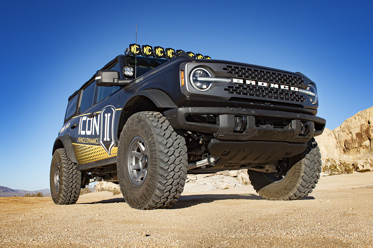 ICON 2021-2023 Ford Bronco, Front, 1.5-4" Lift, V.S. 2.5 Series Coilover Kit, Remote Reservoir w/ CDXS 48700x