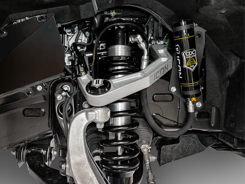 ICON 2022-2025 Toyota Tundra 1.25-3.25" Lift/2023-2025 Sequoia 3-4.25" Lift, V.S. 3.0 Series Front Coilover Kit, Remote Reservoir w/ CDCV, Pair 58775c