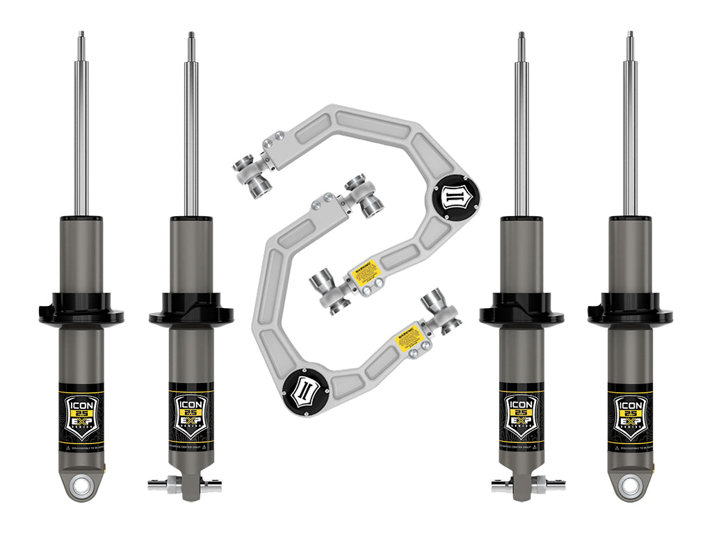 ICON 2021-2023 Ford Bronco, HOSS 1.0 Pkg, 1.375-3" Lift, Stage 2 Suspension System, Billet k40002