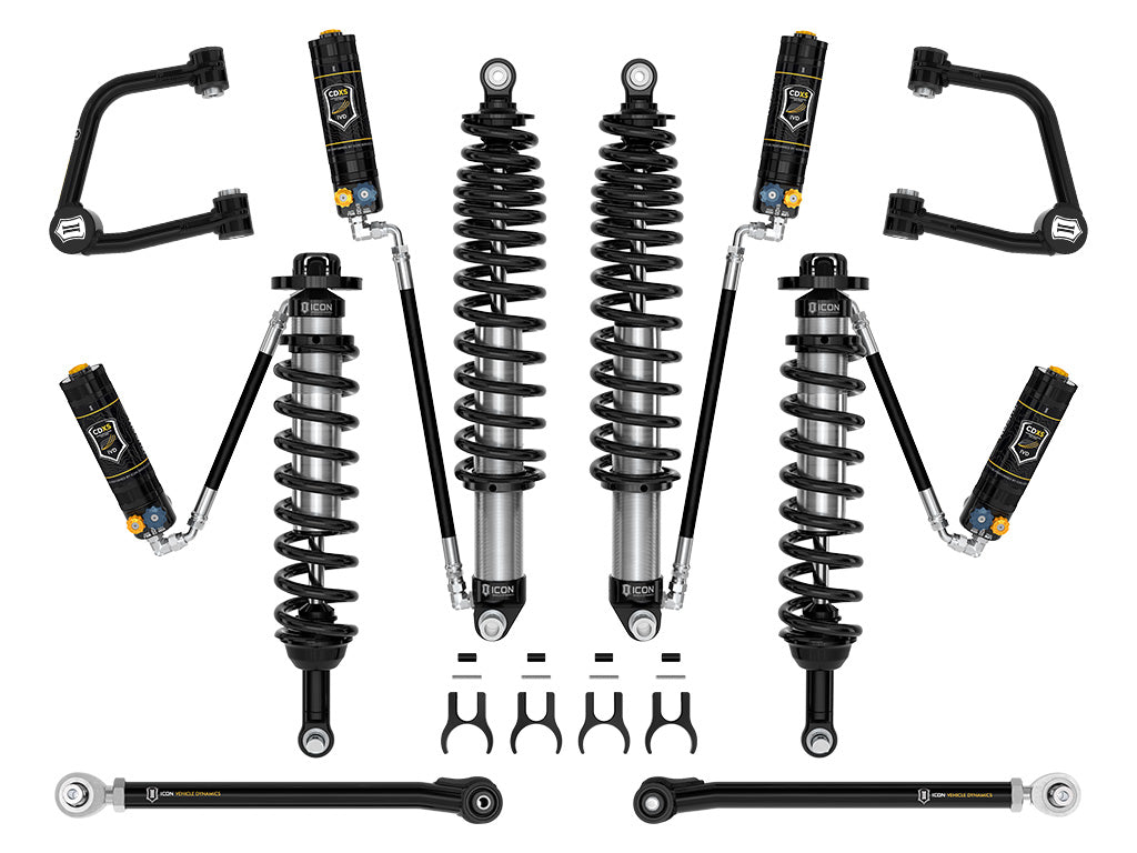 ICON 2021-2023 Ford Bronco, Non-Sasquatch, 3-4" Lift, Stage 6 Suspension System, CDXS, Tubular, Heavy Rate Rear Spring k40006tdx