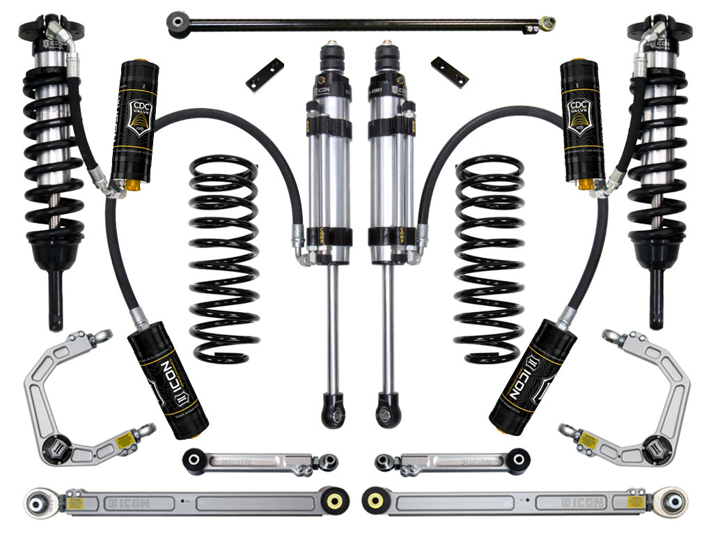 ICON 2010-2024 Toyota 4Runner/2010-2014 Toyota FJ Cruiser, 0-3.5" Lift Stage 8 Suspension System, Billet UCA k53068