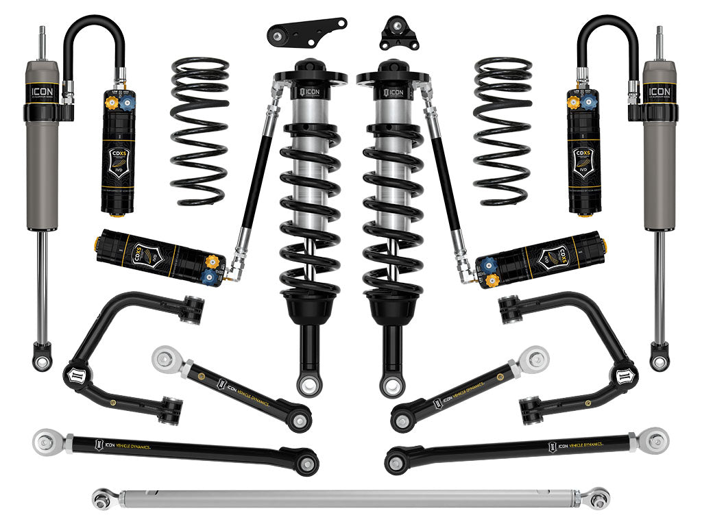 ICON 2024-2025 Toyota Tacoma 1.25-3" Lift, Stage 12 Suspension System, Tubular K53302T