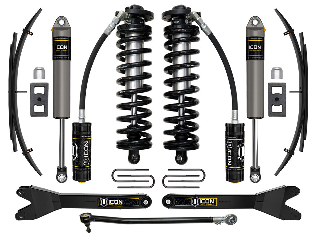ICON 2023 Ford F-250/F-350 Super Duty 4WD, 2.5-3" Lift, Stage 2 Coilover Conversion System w/ Radius Arms & Expansion Packs K63162RL