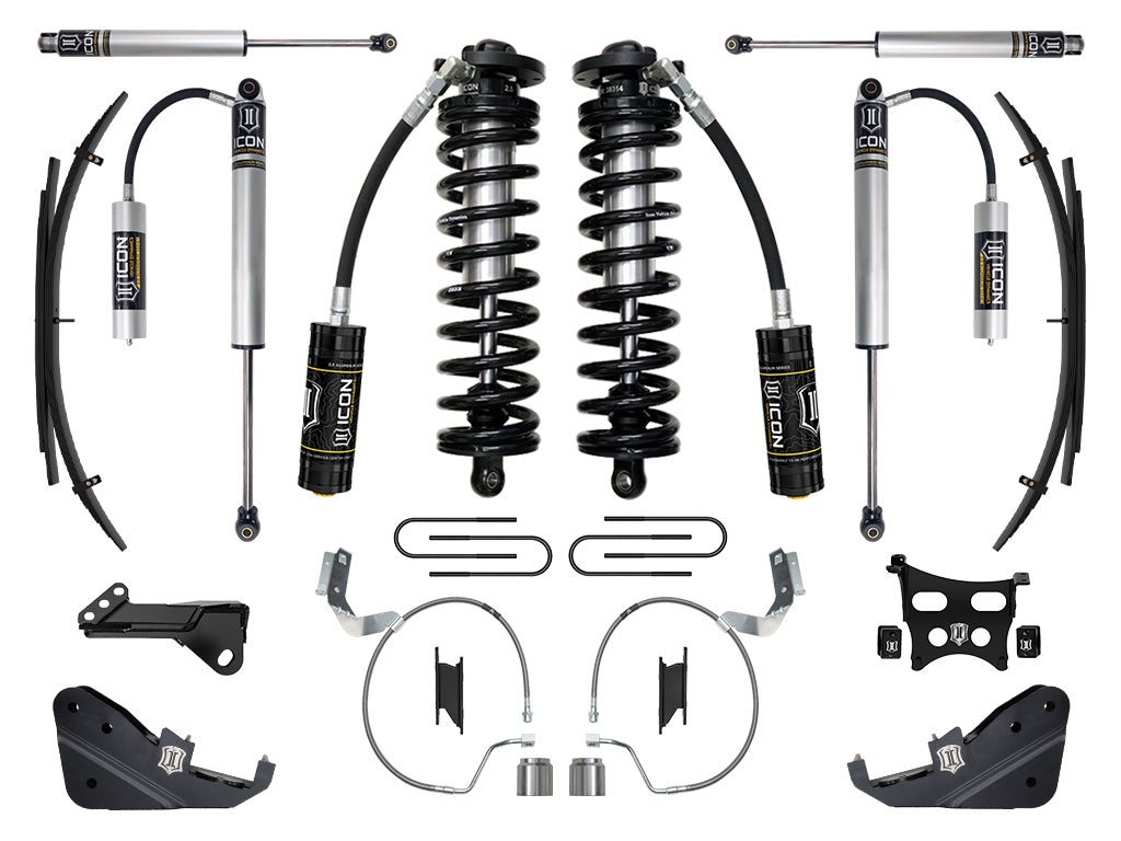 ICON 2023 Ford F-250/F-350 Super Duty 4WD, 4-5.5" Lift, Stage 2 Coilover Conversion System w/ Expansion Packs k63172l