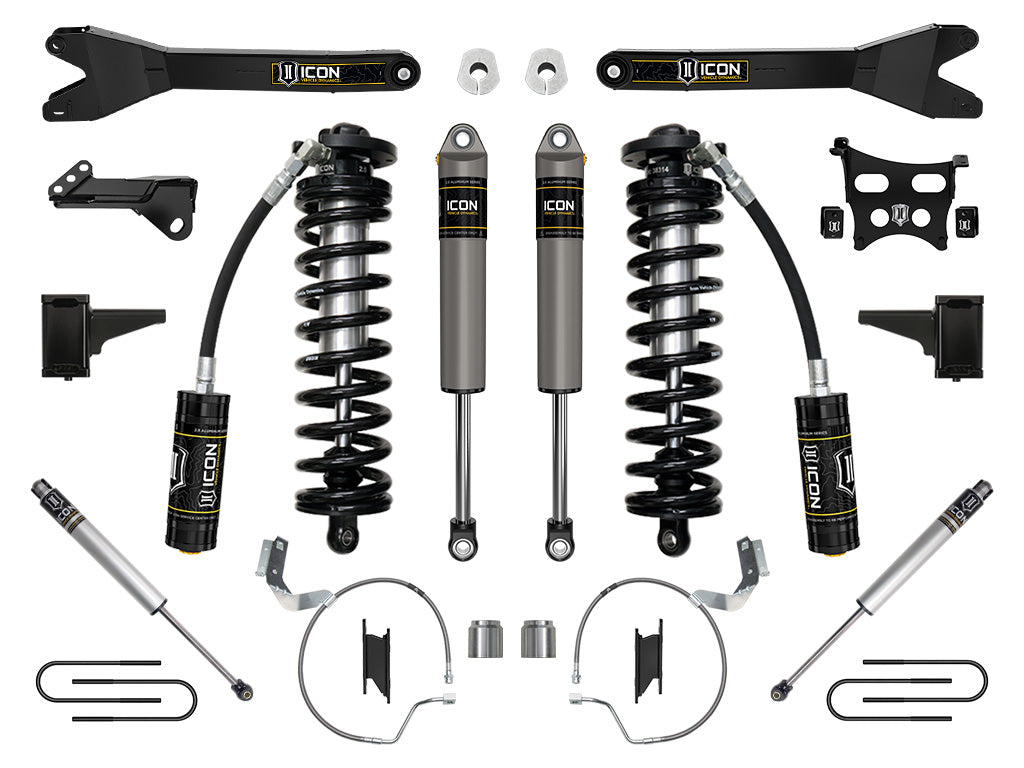ICON 2023 Ford F-250/F-350 Super Duty 4WD, 4-5.5" Lift, Stage 3 Coilover Conversion System w/ Radius Arms K63173R