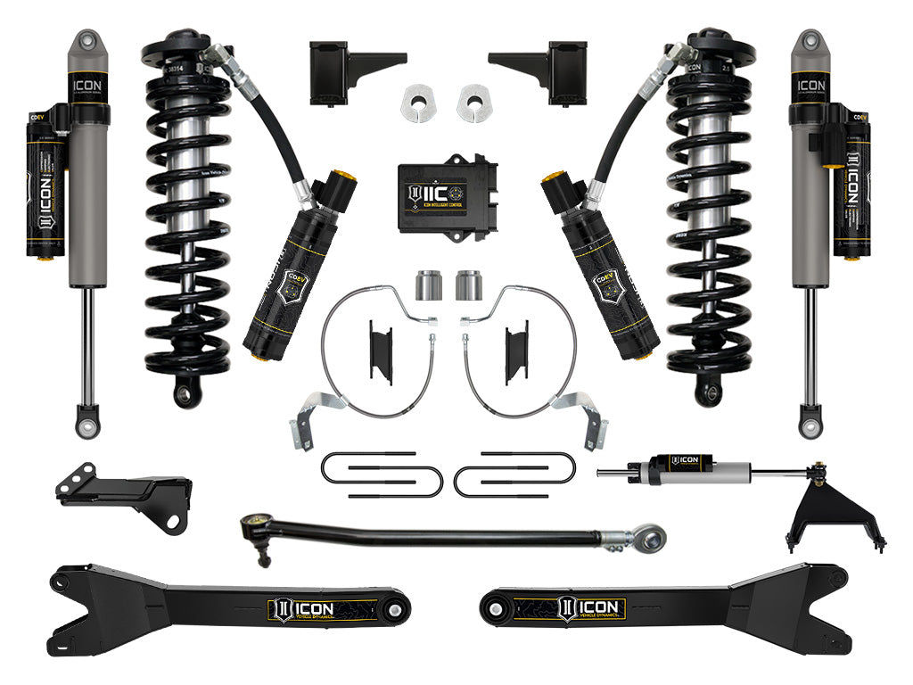 ICON 2023 Ford F-250/F-350 Super Duty 4WD, 4-5.5" Lift, Stage 8 Coilover Conversion System w/ Radius Arms K63178R