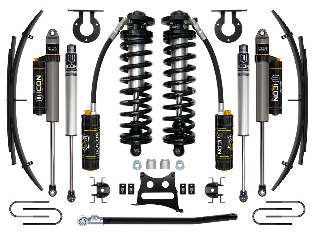 ICON 08-10 Ford F250/F350, 2.5-3" Lift, Stage 4 Coilover System w/ Leaf Springs K63184