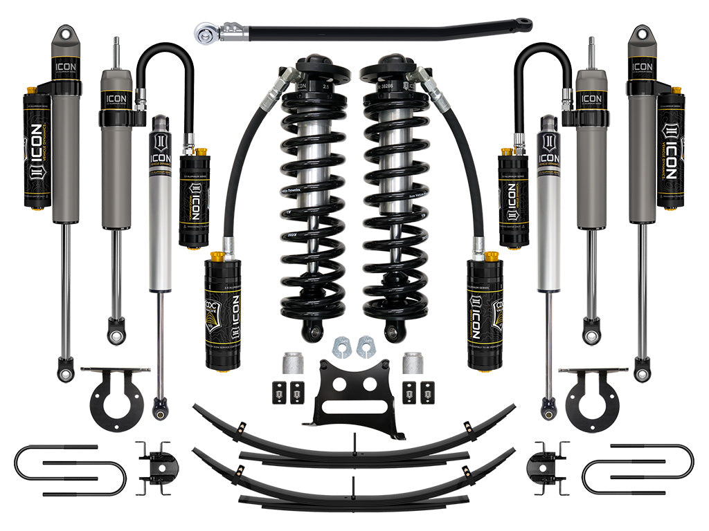 ICON 08-10 Ford F250/F350, 2.5-3" Lift, Stage 5 Coilover System w/ Leaf Springs K63185