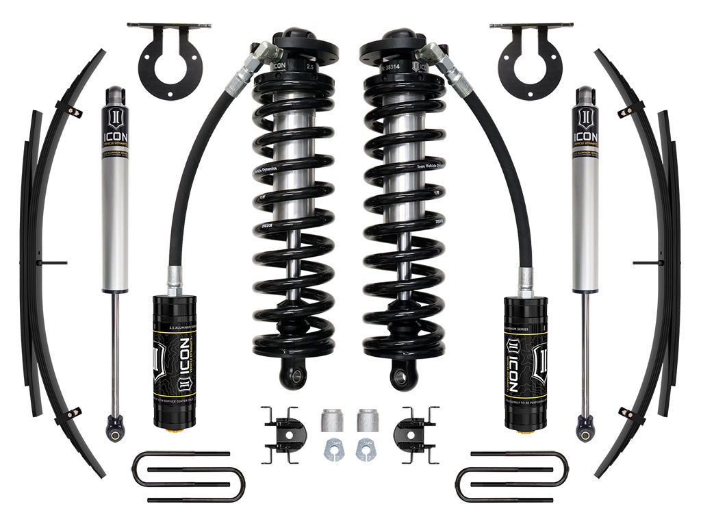 ICON 11-16 Ford F250/F350, 2.5-3" Lift, Stage 1 Coilover System w/ Leaf Springs K63191