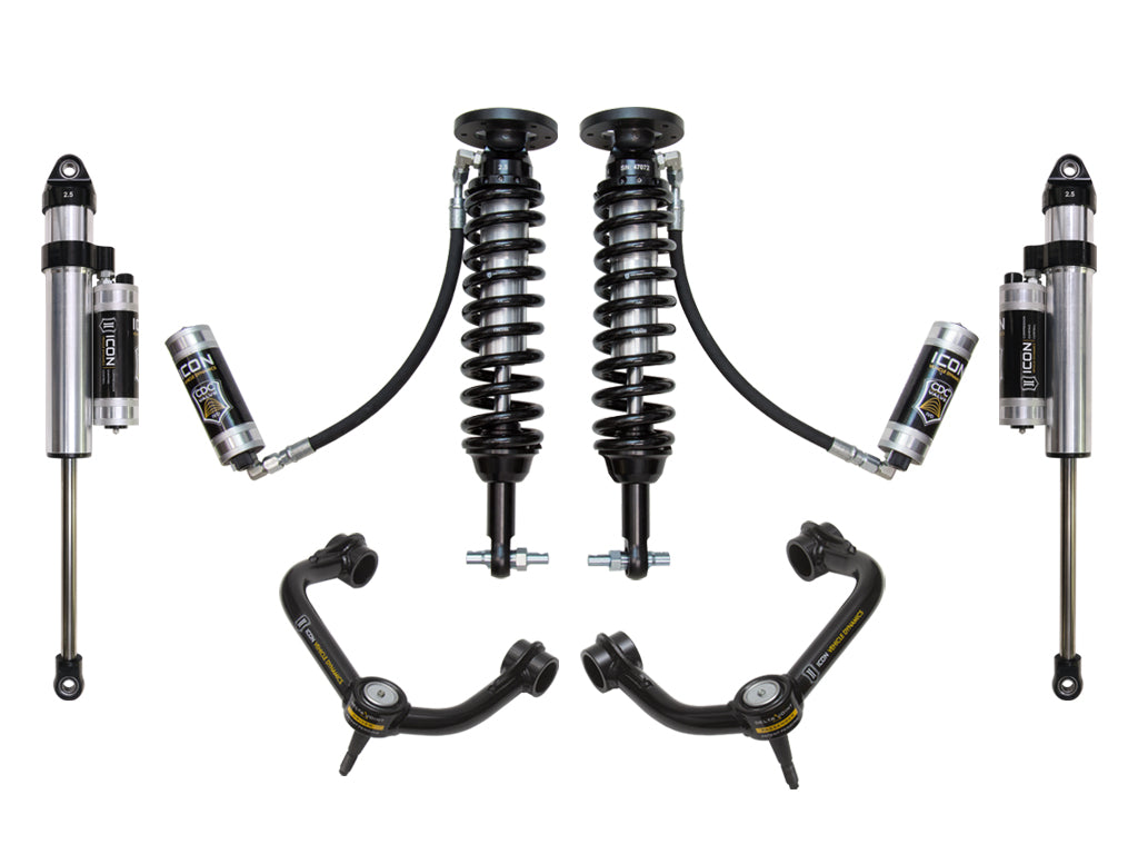 ICON 2014 FORD F150 4WD 1.75-2.63" STAGE 5 SUSPENSION SYSTEM W TUBULAR UCA k93065t