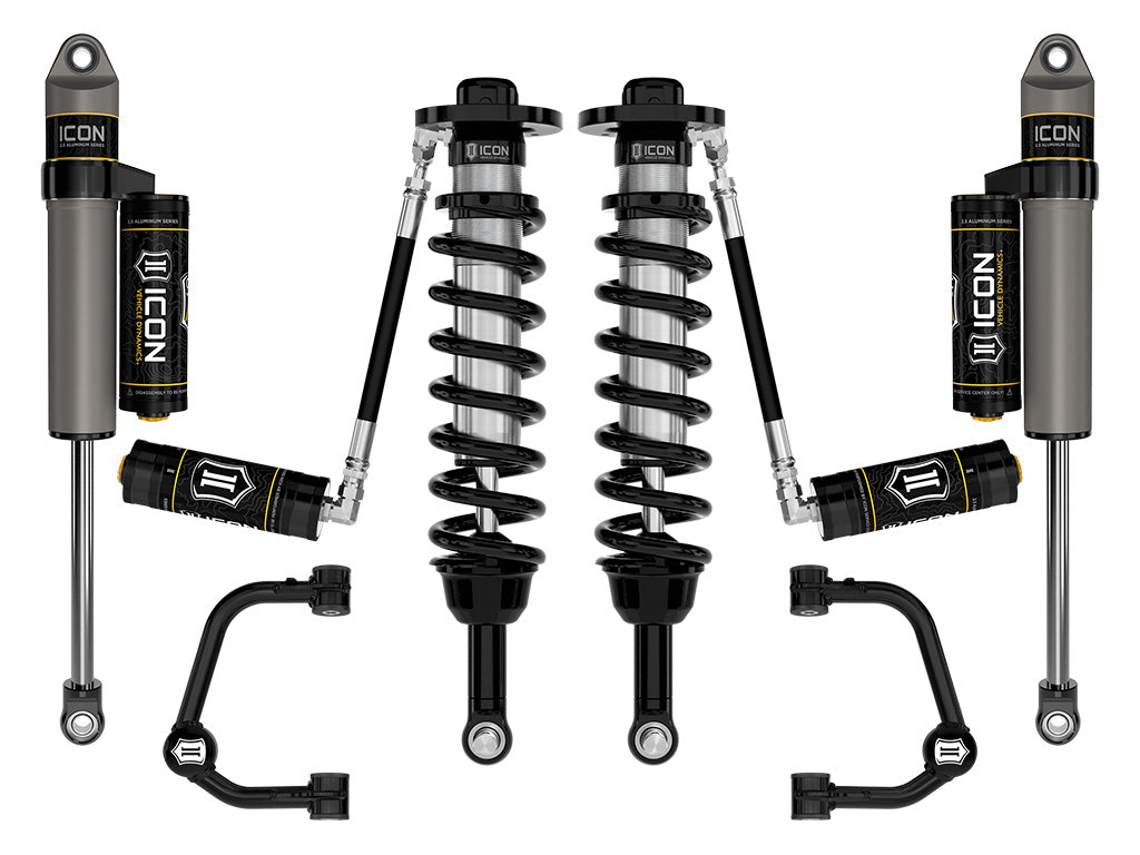 ICON 2021-2024 Ford F-150 4WD, 2.75-3.5" Lift, Stage 3 Suspension System, Tubular K93133T