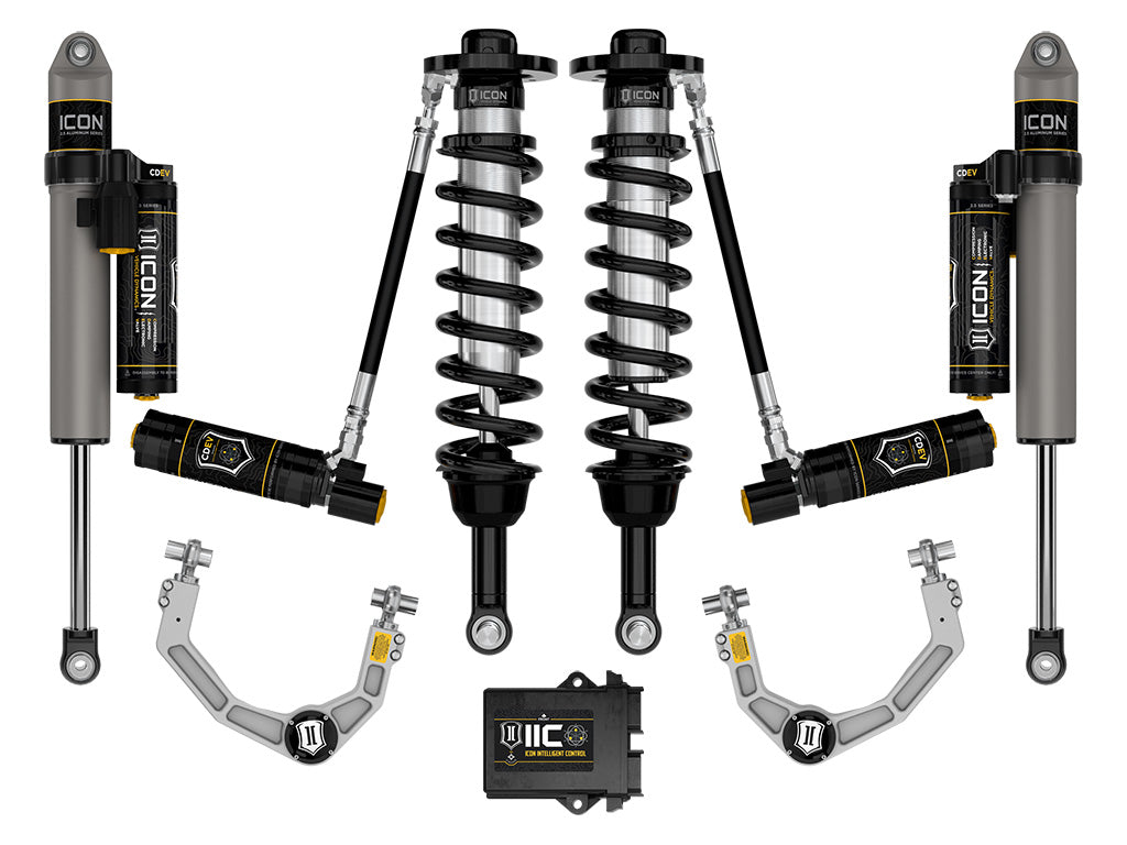 ICON 2021-2024 Ford F-150 4WD, 2.75-3.5" Lift, Stage 5 Suspension System, Billet K93135