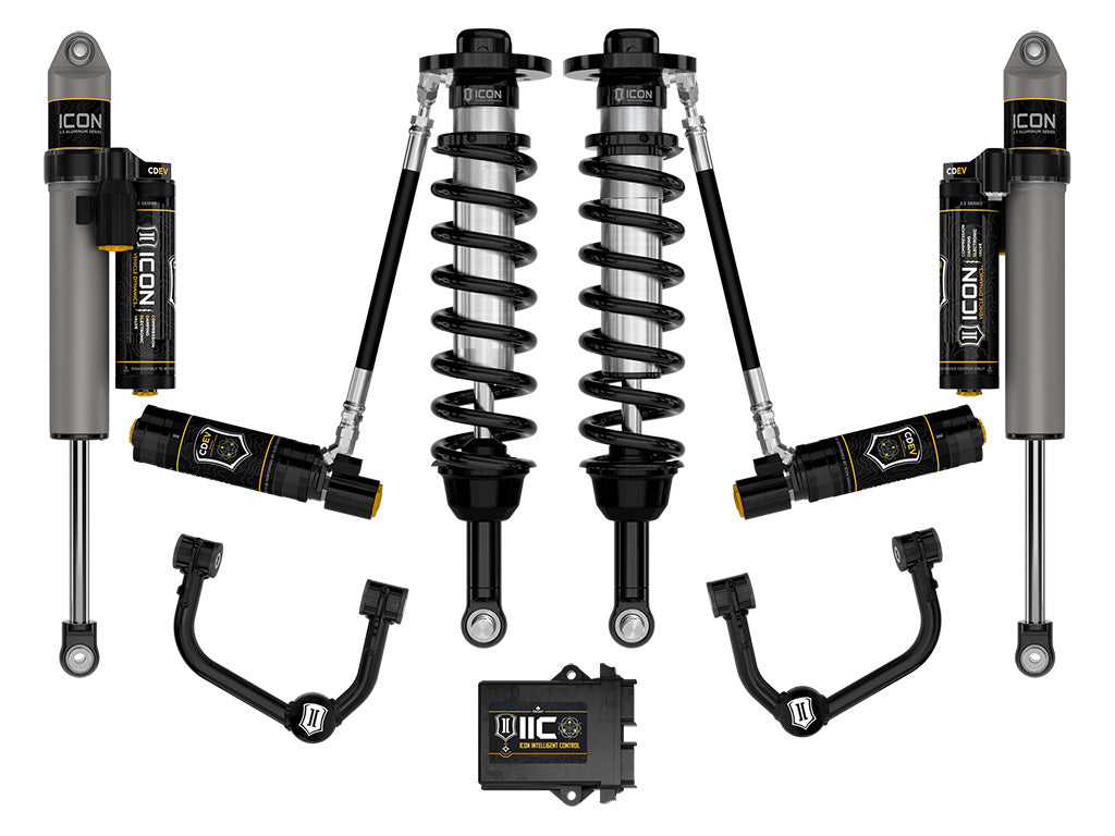 ICON 2021-2024 Ford F-150 4WD, 2.75-3.5" Lift, Stage 5 Suspension System, Tubular K93135T