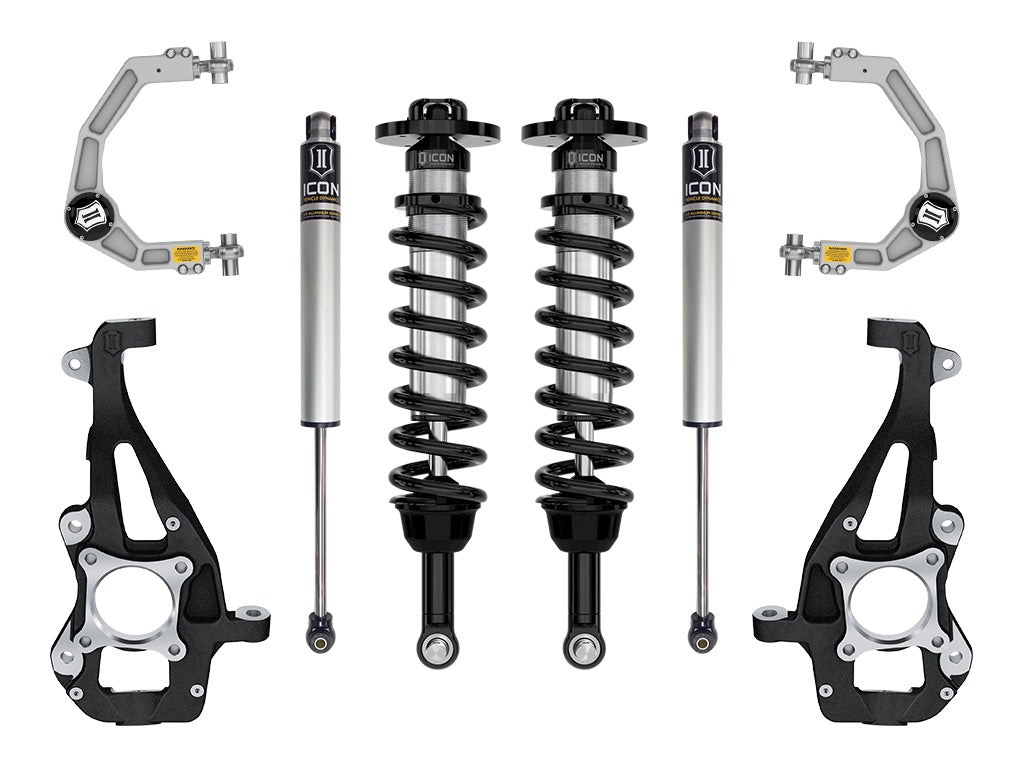 ICON 2021-2023 Ford F-150 4WD, 3.5-4.5" Lift, Stage 1 Suspension System, Billet UCA K93141