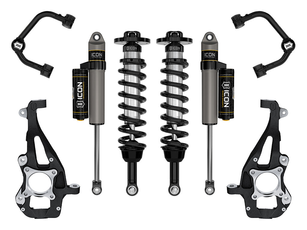 ICON 2021-2024 Ford F-150 4WD, 3.5-4.5" Lift, Stage 2 Suspension System, Tubular K93142T