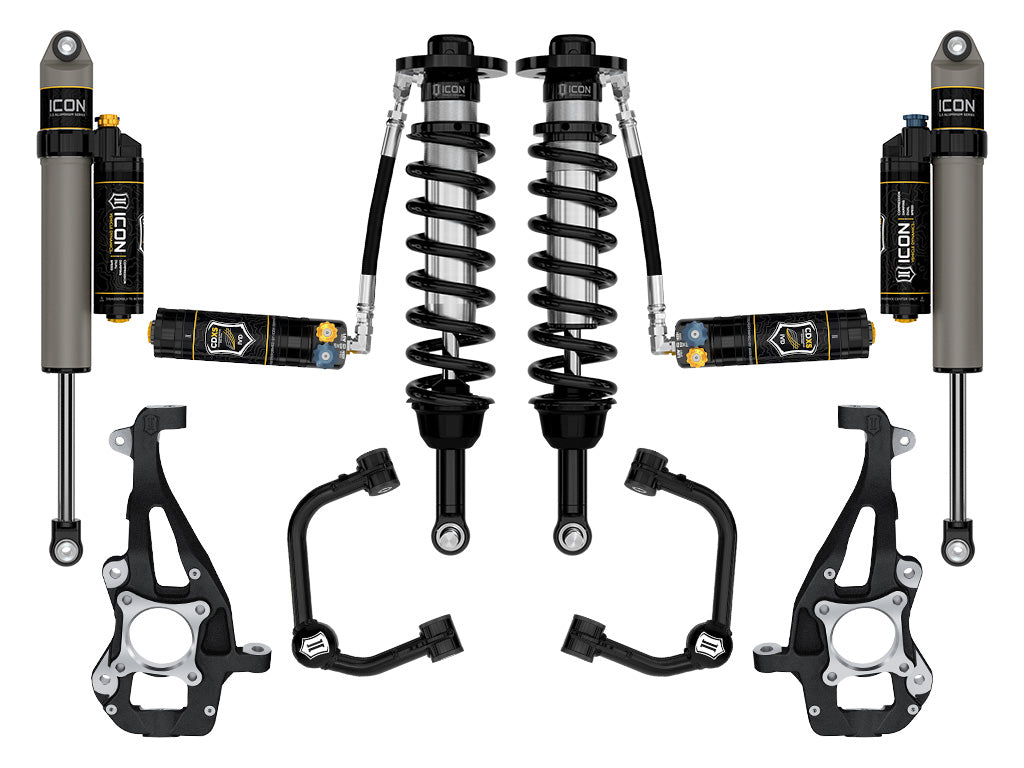 ICON 2021-2024 Ford F-150 4WD, 3.5-4.5" Lift, Stage 4 Suspension System, Tubular, CDXS k93144td