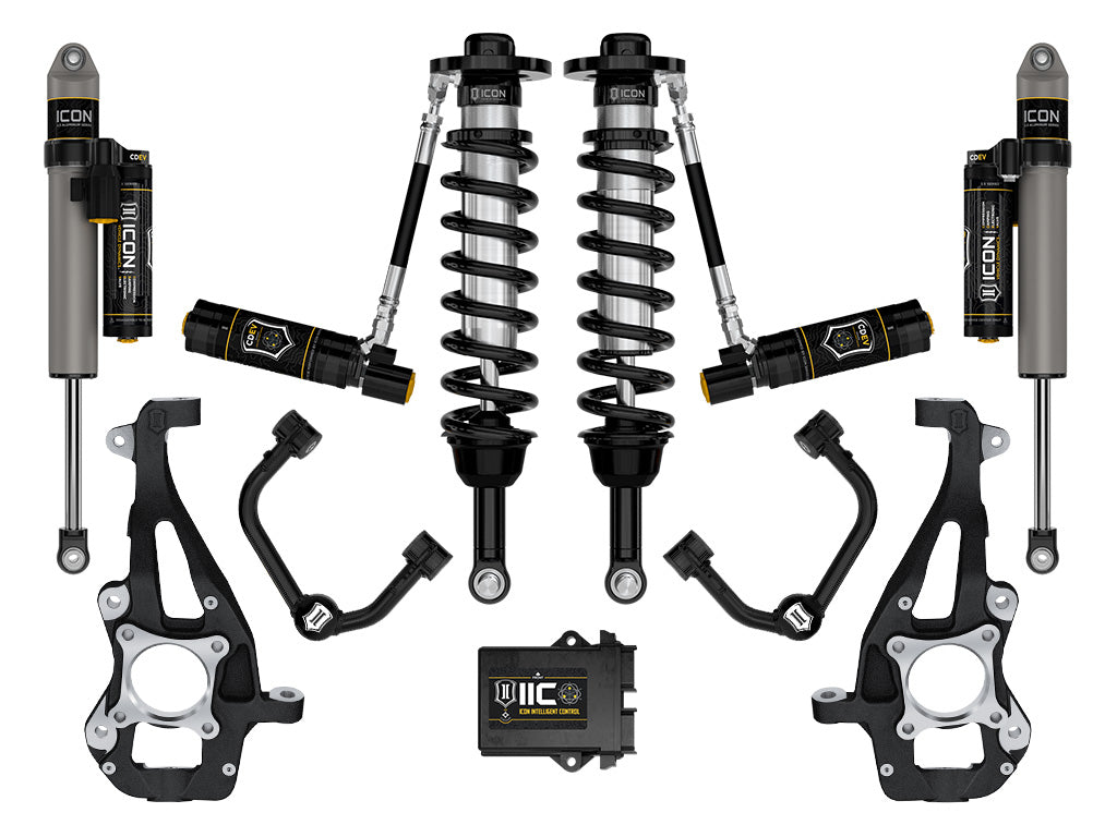 ICON 2021-2024 Ford F-150 4WD, 3.5-4.5" Lift, Stage 5 Suspension System, Tubular K93145T