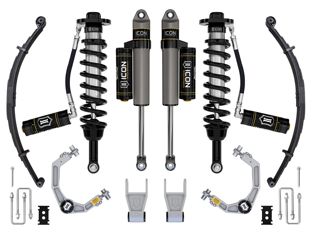 ICON 2021-2024 Ford F-150 Tremor, 2.5-3" Lift, Stage 3 Suspension System, Billet, w/ Leaf Packs k93163l