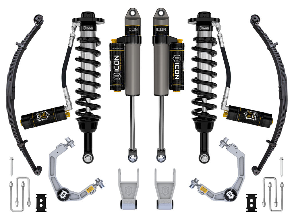 ICON 2021-2024 Ford F-150 Tremor, 2.5-3" Lift, Stage 4 Suspension System, Billet, CDCV, w/ Leaf Packs k93164l