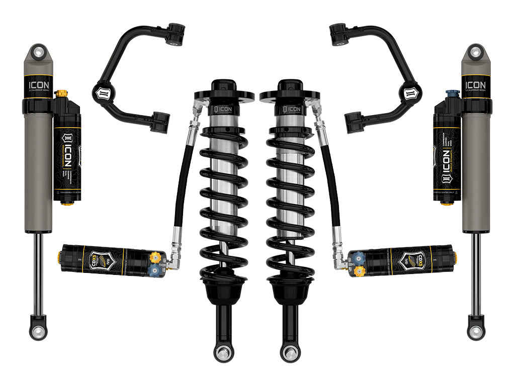ICON 2021-2024 Ford F-150 Tremor, 2.5-3" Lift, Stage 4 Suspension System, Tubular, CDXS k93164td
