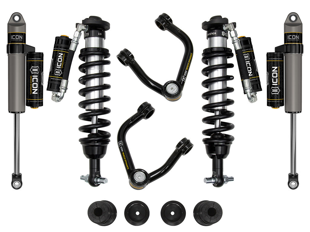 ICON 20-23 Ford Ranger, 0-3.5" Lift, Stage 4 Susp Sys, Tubular UCA Steel Knuckle k93204ts