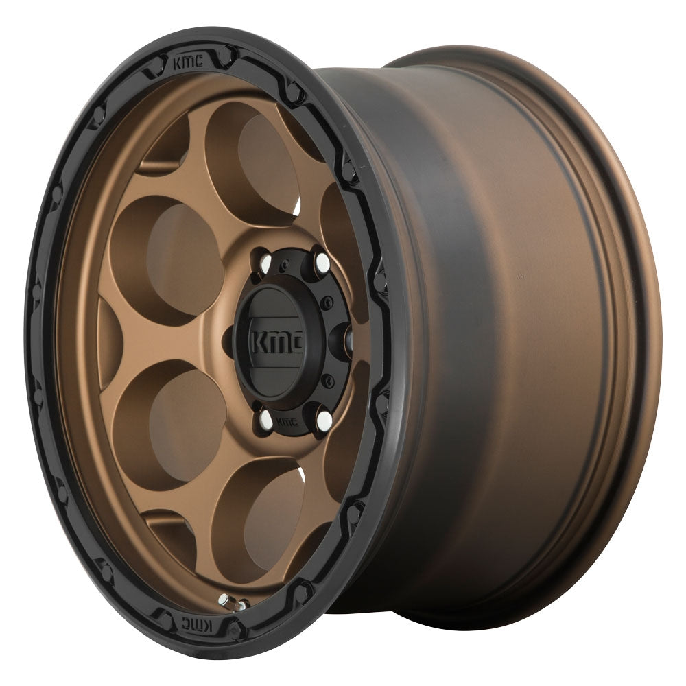 17x8.5 KMC KM541 Dirty Harry Matte Bronze w/ Black Lip 5x5/127 0mm - Flex Offroad