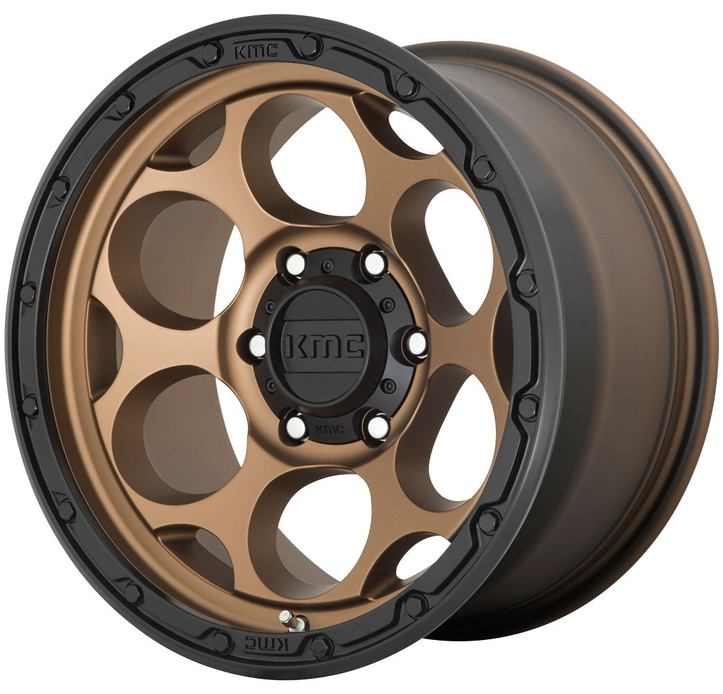 17x8.5 KMC KM541 Dirty Harry Matte Bronze w/ Black Lip 5x5/127 0mm - Flex Offroad