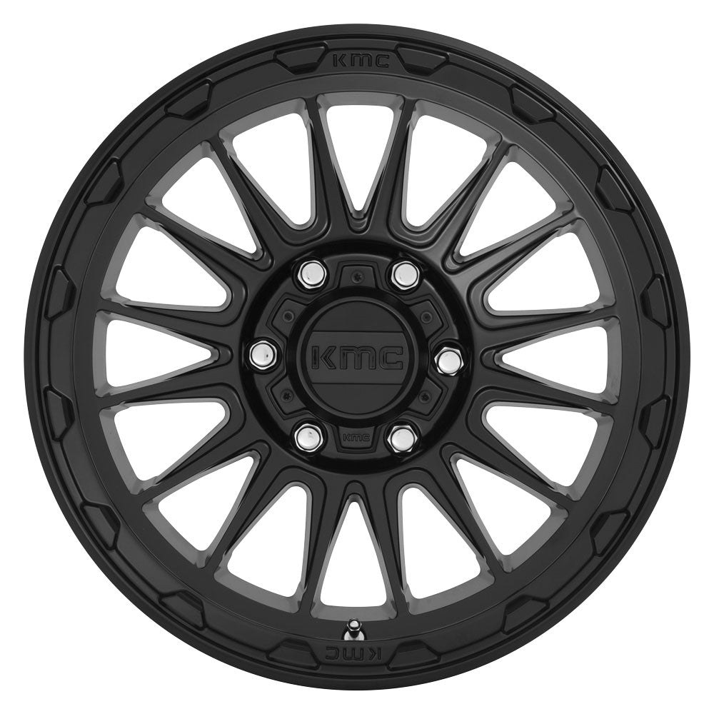 18x9 KMC KM542 Impact Satin Black 5x5/127 0mm - Flex Offroad