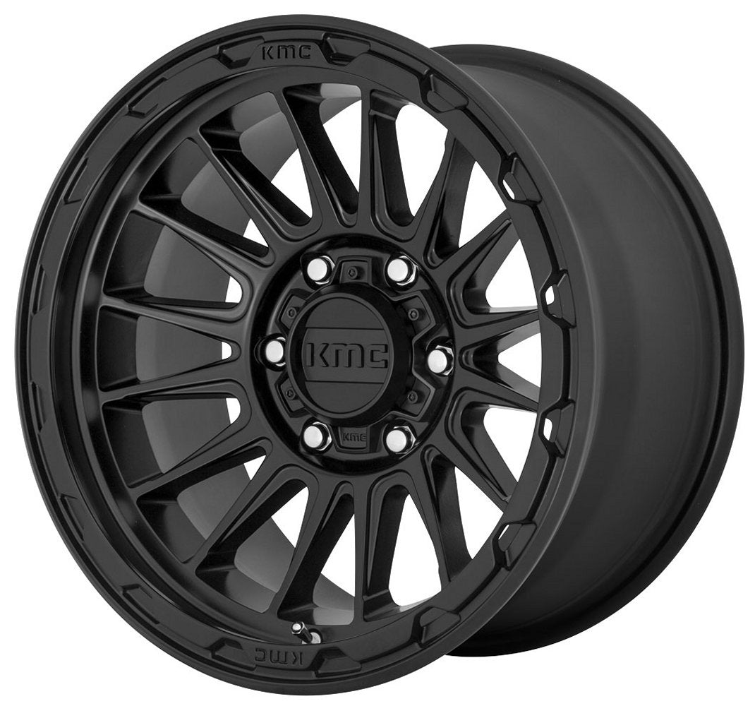 17x8.5 KMC KM542 Impact Satin Black 8x6.5/165 0mm