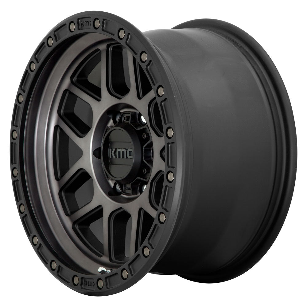 18x9 KMC KM544 Mesa Satin Black w/ Grey Tint 8x180 18mm - Flex Offroad