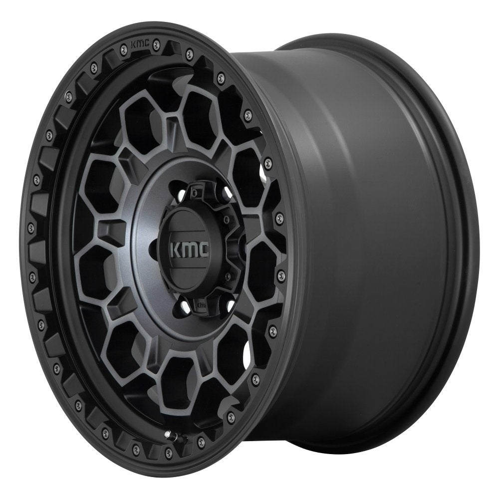 17x9 KMC KM545 Satin Black w/ Gray Tint 5x5/127 18mm - Flex Offroad