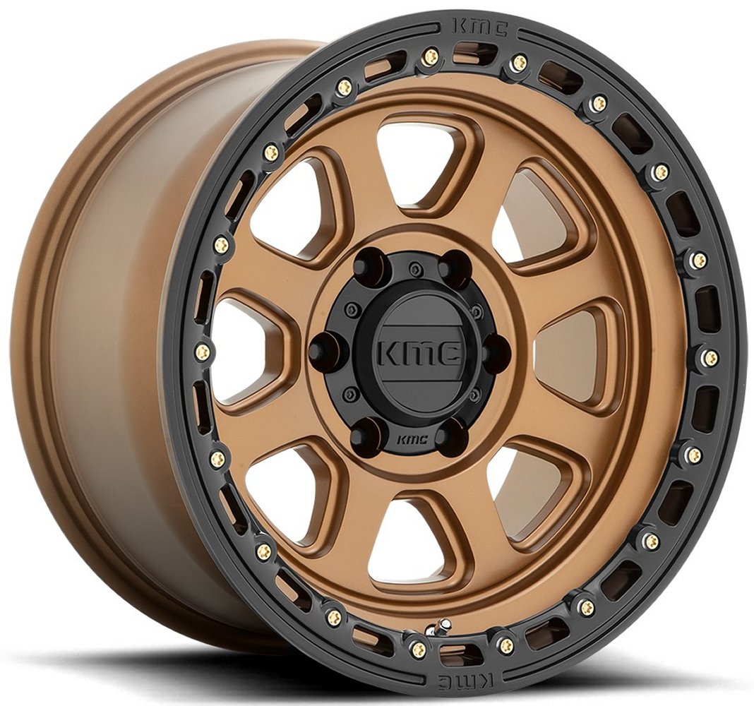 (Clearance - No Returns) 18x9 KMC KM548 Chase Matte Bronze w/ Black Lip 5x150 18mm