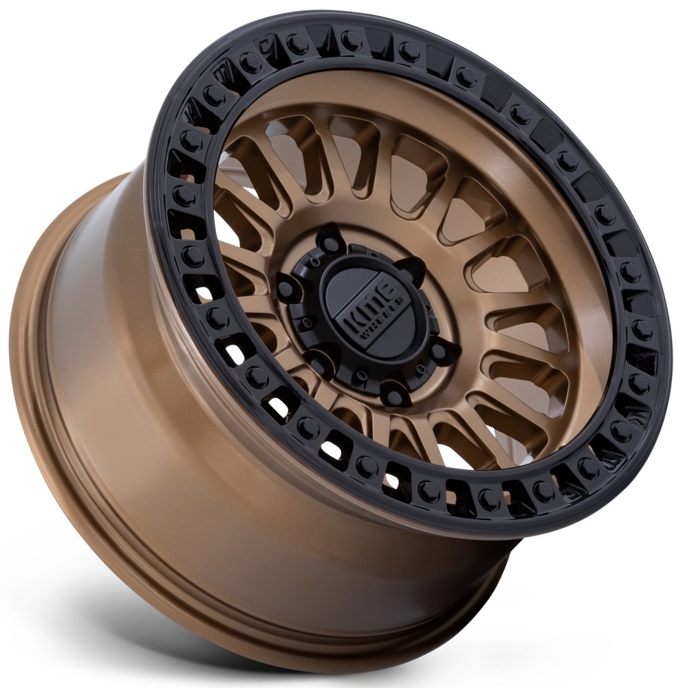17x8.5 KM552 IMS Matte Bronze w/ Gloss Black Lip 5x5/127 -10mm - Flex Offroad