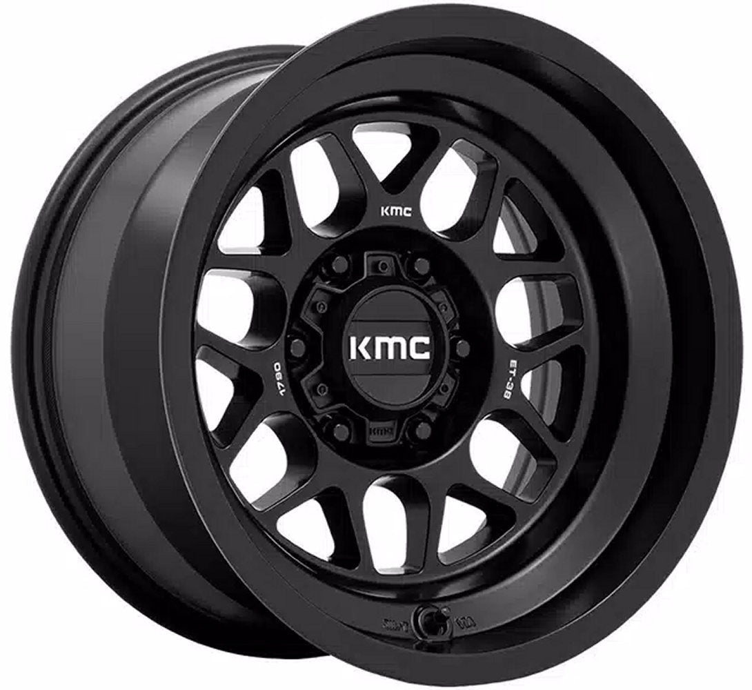 18x8.5 KMC KM725 Terra Satin Black 5x5/127 -10mm - Flex Offroad