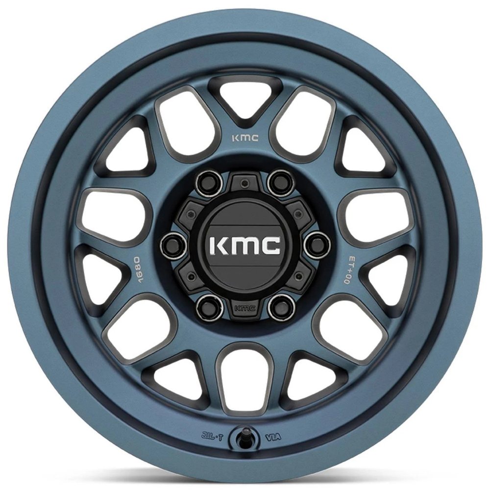 (Clearance - No Returns) 18x8.5 KMC KM725 Terra Metallic Blue 5x5/127 0mm - Flex Offroad