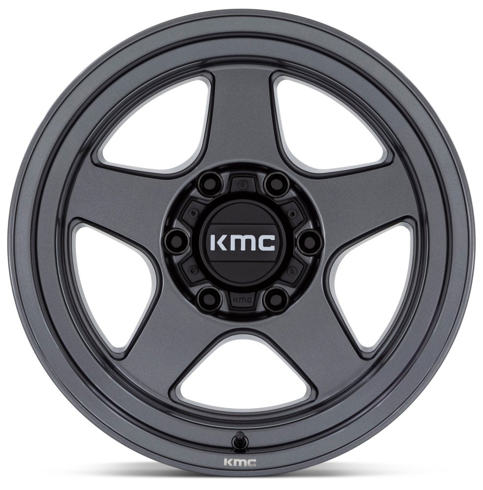 (Clearance - No Returns) 17x8.5 KMC KM728 Matte Anthracite 6x135 18mm - Flex Offroad