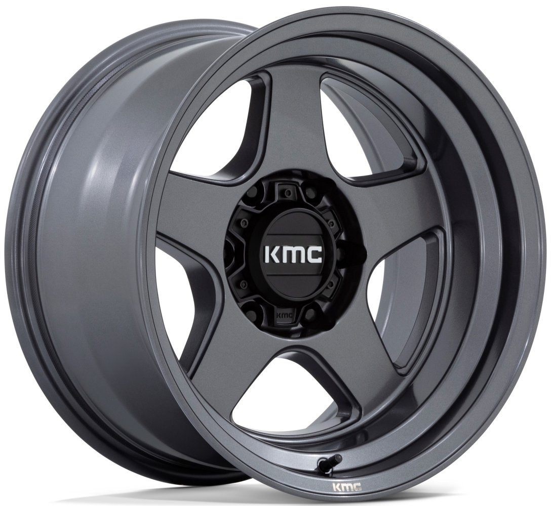 (Clearance - No Returns) 17x8.5 KMC KM728 Matte Anthracite 6x135 18mm - Flex Offroad