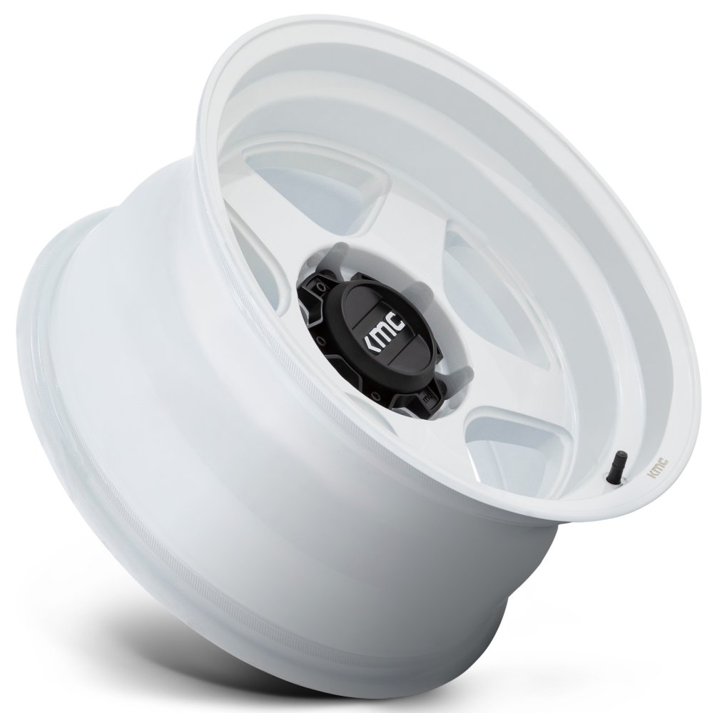17x8.5 KMC KM728 Gloss White 6x5.5/139.7 18mm - Flex Offroad