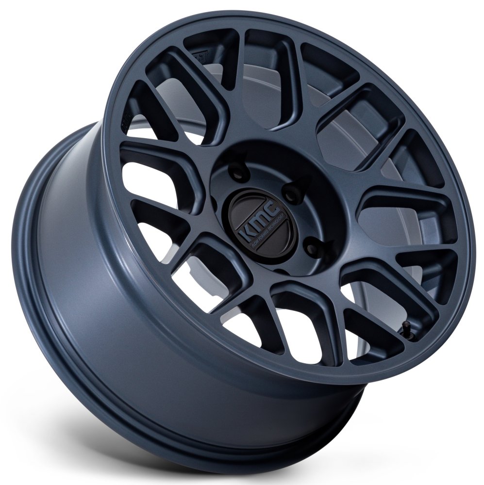 17x8.5 KMC KM730 Hatchet Metallic Blue 5x5/127 -10mm - Flex Offroad