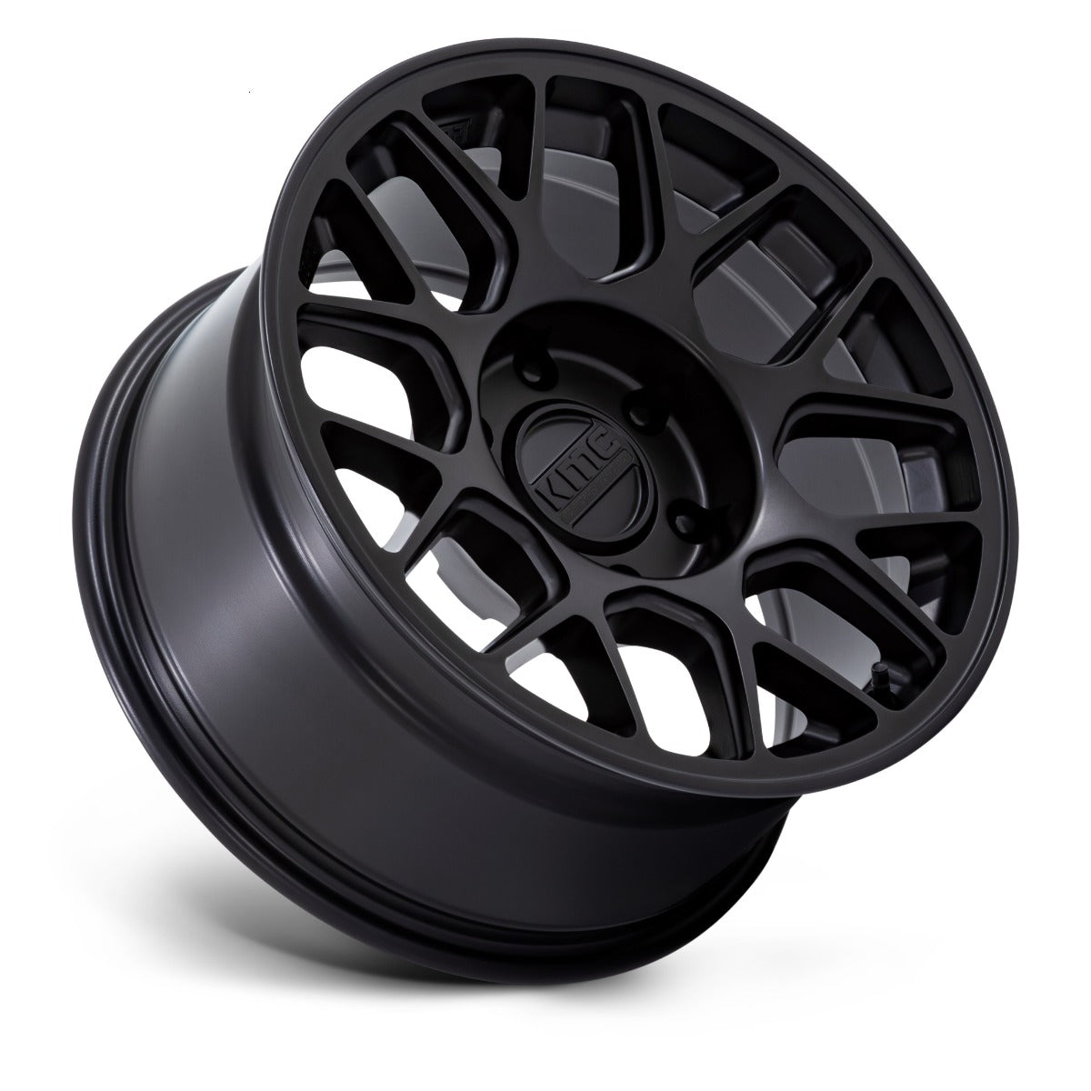 17x8.5 KMC KM730 Hatchet Matte Black 6x4.5/114.3 25mm - Flex Offroad