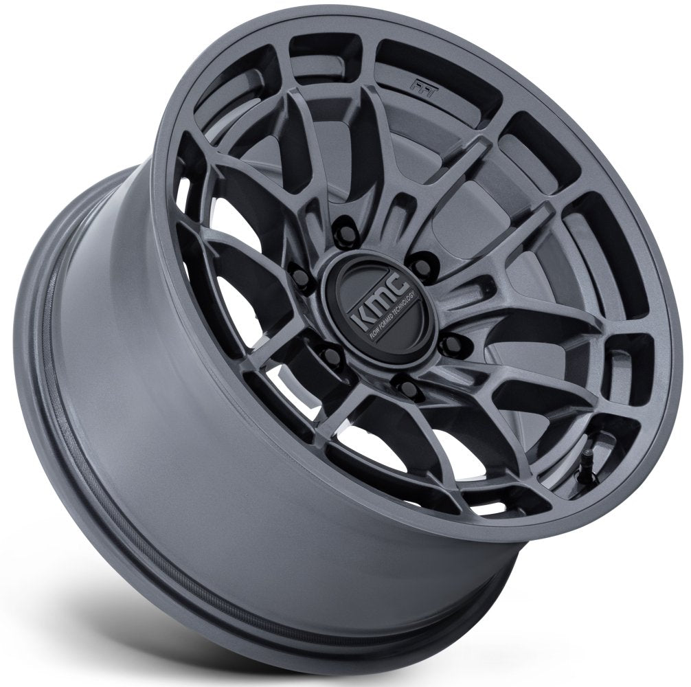 17x8.5 KMC KM732 Archer Gloss Anthracite 6x5.5/139.7 25mm