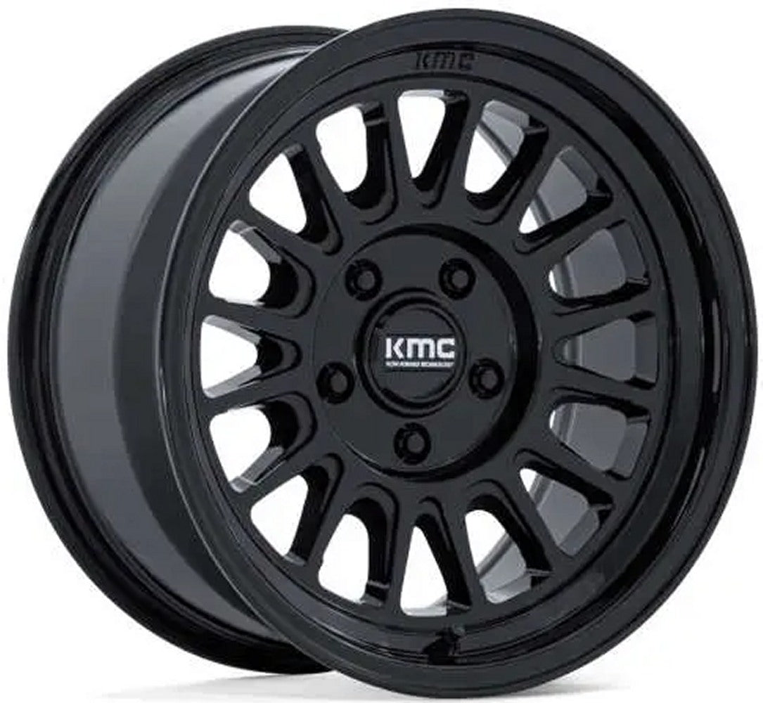 17x8.5 KMC KM733 Impact FFT Gloss Black (Flow Form) 5x5/127 0mm