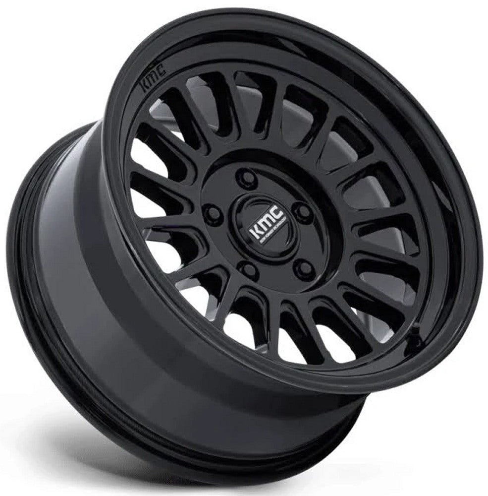 17x8.5 KMC KM733 Impact FFT Gloss Black (Flow Form) 5x5/127 0mm