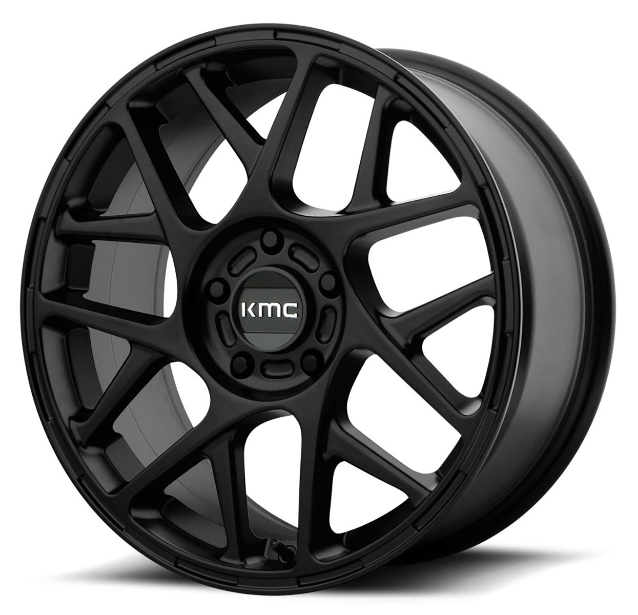17x8 KMC KM708 Bully Satin Black 5x4.5/114.3 38mm - Flex Offroad