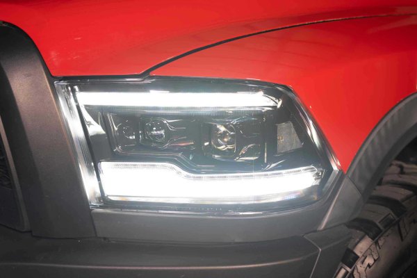Morimoto XB LED Headlights: Dodge Ram (09-18) (Pair / Amber DRL) LF520-A-ASM - Flex Offroad